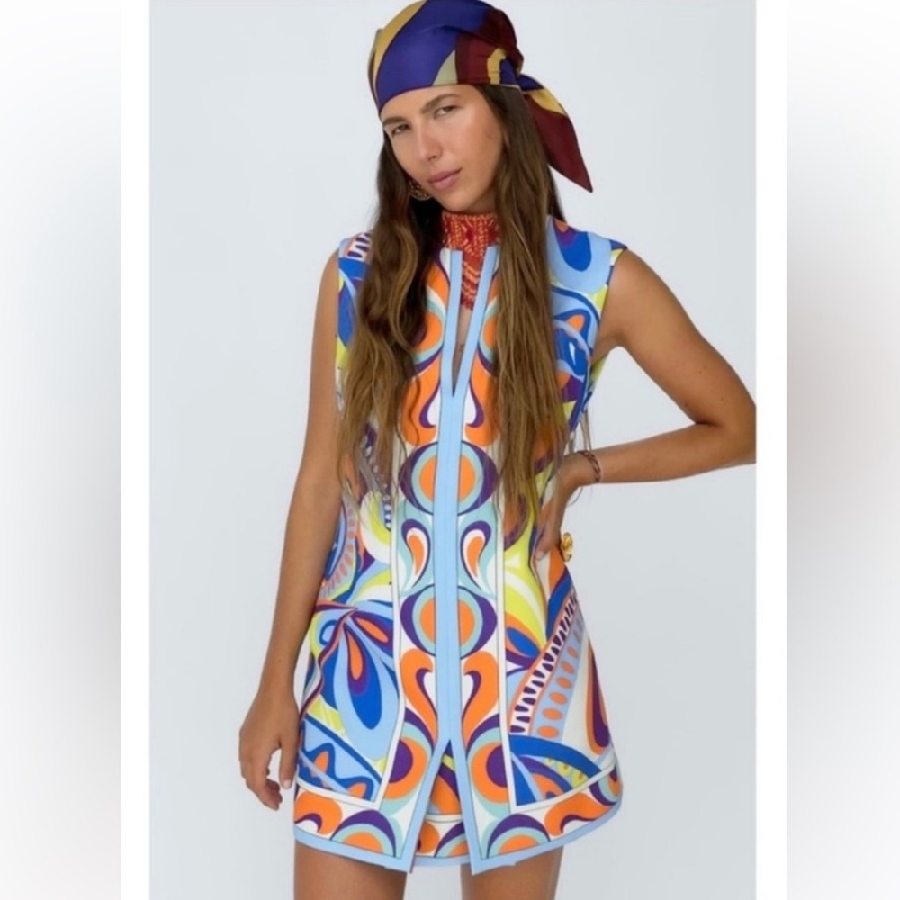 💙 Zara Limited Edition Printed Mini Dress 💙